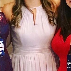 Bill Levkoff Violet Chiffon Keyhole A-line Dress